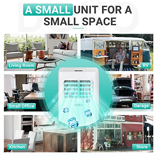 DOKO Portable Air Conditioner, 8,000 BTU for Rooms up to 200 Sq.Ft, 3