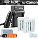 2 Pack Battery And Charger Kit For Canon PowerShot D30 D10 D20 Waterproof Digital Camera Includes 2 Extended (1200Mah) Replacement NB-6L Batteries + Ac/Dc Travel Charger + Float Strap + Cleaning Cloth