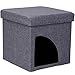 Favorite Soft Portable Opening Cat Play Cube Bed, Grey