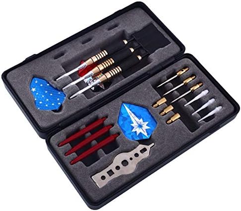 HDXLI Soft Darts, Electronic Darts Set,25 Piece Dart And Accessory Set 18G Hot Brass Cool Darts With Flights Nylon Shafts Point Converters Weights Soft Tips