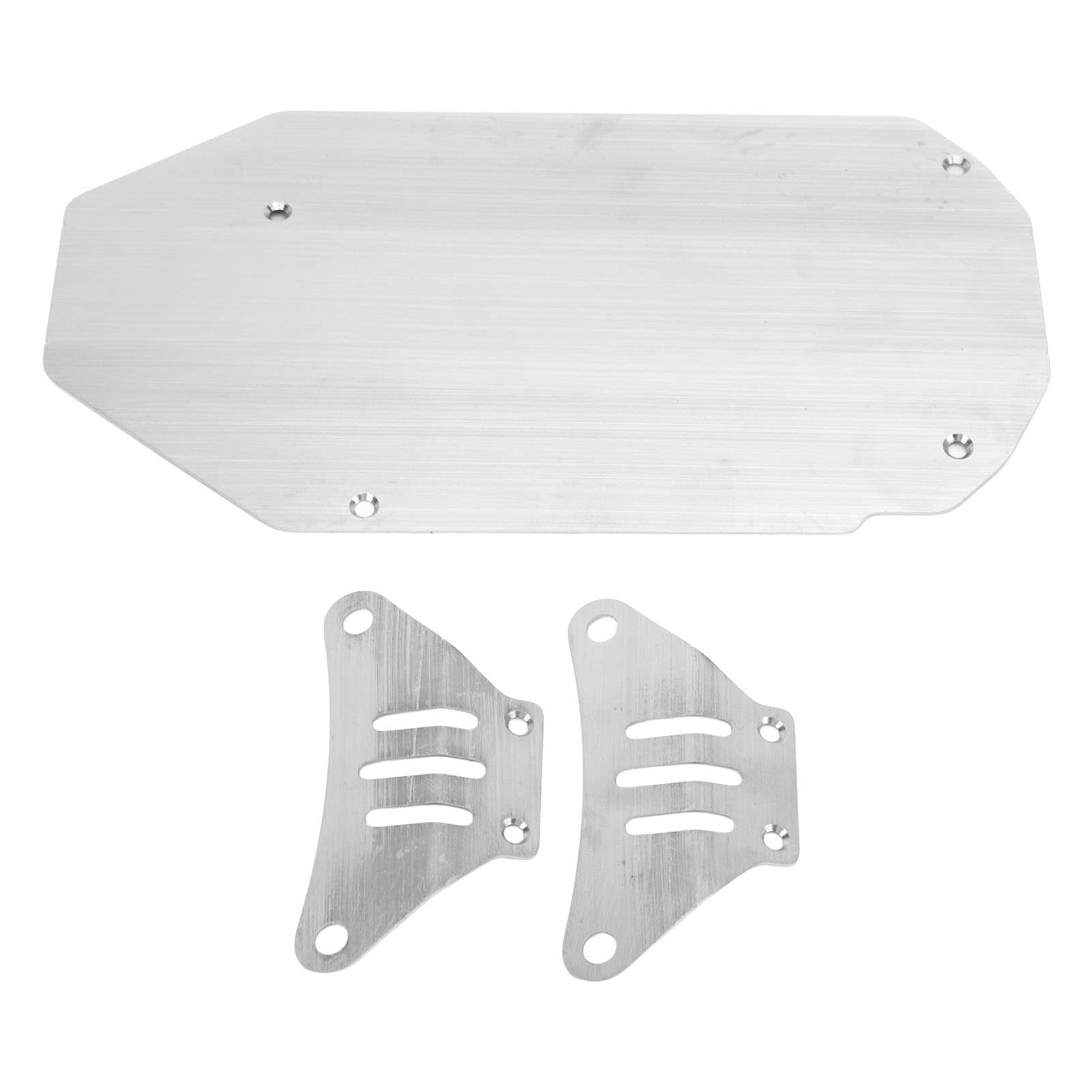 Fockety RC Chassis Armors Set, Stainless Steel Chassis Armors Protection Skid Plate with Mounting Screws, Compatible with Tamiya TT02 1/10 RC Car, RC Car Accessories Modification Parts