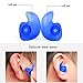 VEVELE Silicone Molded Swimming Ear Plugs for Adults, Spiral Design Against The Water in Sea or Swimming Pool(Blue)
