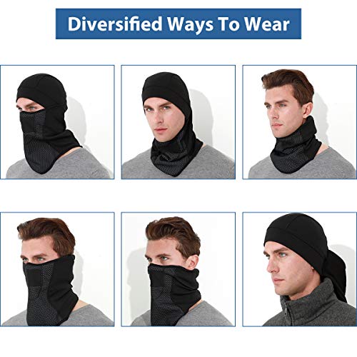 SHINYMOD Balaclava Face Mask - Windproof Ski Mask Cold Weather for Skiing, Snowboarding & Motorcycling Tactical Neck Face Warmer Winter Outdoor Sports Protection Hat for Men Women