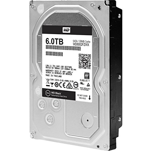 WD Black 6TB Performance Desktop Hard Disk Drive - 7200 RPM SATA 6 Gb/s 128MB Cache 3.5 Inch - WD6002FZWX