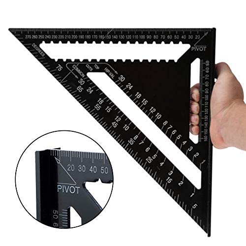 Meka-supplies - 6 Folding Rulers 7/12inch Triangular Measuring Ruler Multi-hole Angle Ruler with Drill Guide Glass Tiles Woodworking Gauges