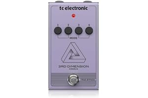 TC Electronic 3RD DIMENSION CHORUS Vintage Analog Chorus Pedal Recreation with 4-Button Effect Selection and BBD Circuitry