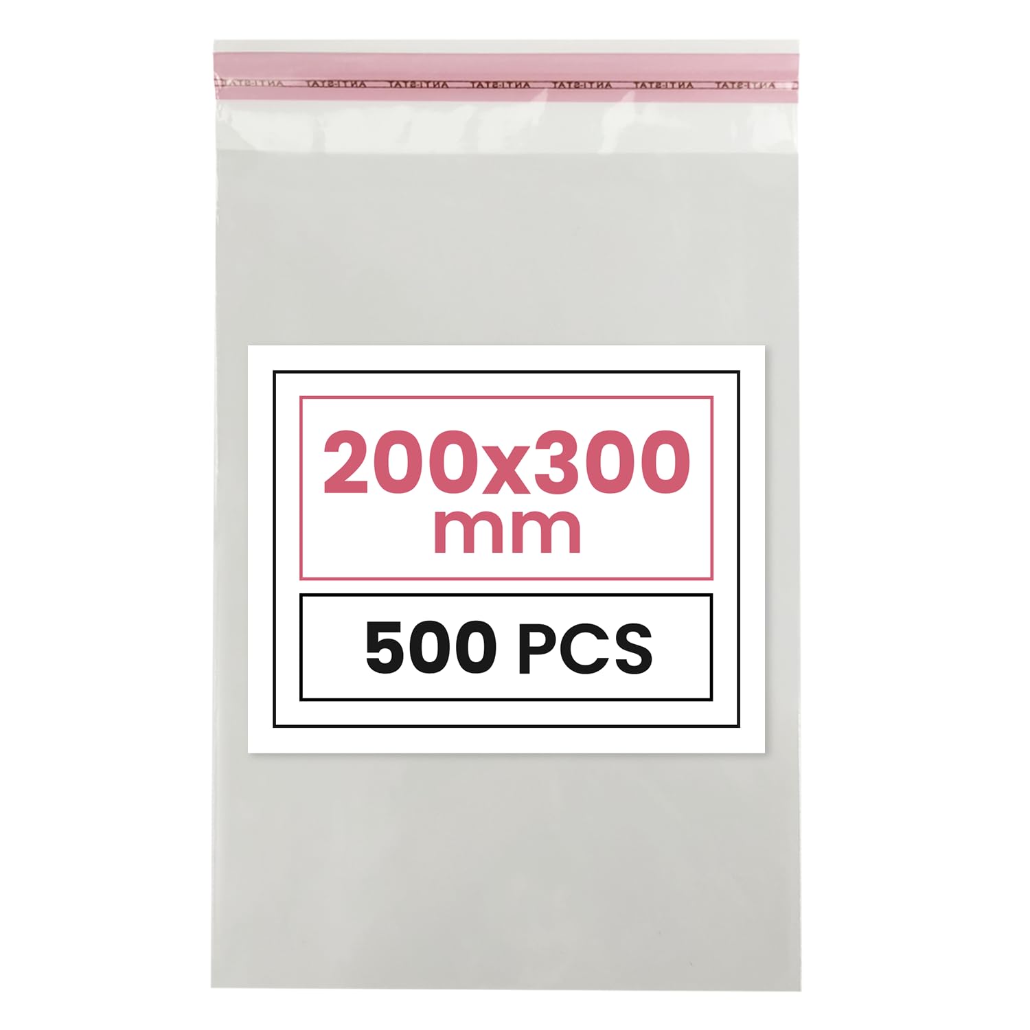 Netuno 500 clear poly bags 20 x 30 cm 8 x 12 in adhesive peel & seal transparent plastic pouches packaging pouches flat sacks poly shipping sachets clear shipping sacks flat transparent bags