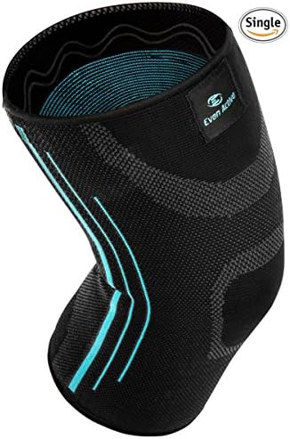 Even Active Knee Compression Sleeve - Best Knee Brace Wrap Support - for Sports Running Crossfit Basketball Joint Pain Relief Arthritis Injury Recovery