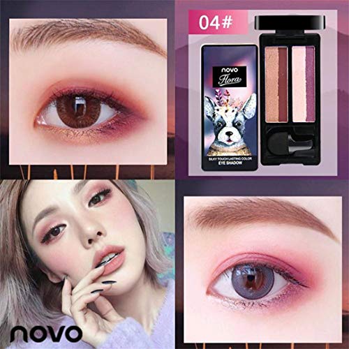 MEIJILI Small Magic Box Lazy Two-Color Gradient Eye Shadow Seal Eye Shadow Powder Plate Gradient Beautiful Makeup Eye Shadow Tray 4