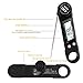Meat Thermometer Foldable Digital Ultra Fast Talking Instant Read Thermometer With Calibration and Backlit Function for Cooking,Kitchen, BBQ, Grill (Black)