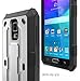 E LV Case for Galaxy Note 4 Case Shock Absorption/HIGH Impact Resistant Full Body Hybrid Armor Protection Defender Case Cover for Samsung Galaxy Note 4 - [Silver/Black]