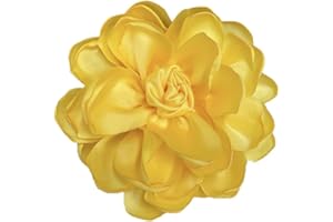 NEWZENRO Dainty Fabric Rose Flower Large Brooch Lapel Pins Flower Brooches Pin Classic for Wedding Party Dance Banquet for Women Dress Suit Clothes Accessories Jewelry 100mm