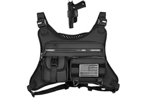 MFRHYLOEE Tactical Vest Bag for Men & Women, Outdoor Chest Bag For Hiking, Running, Cycling, EDC Chest Pack Rig For Sports and Workouts