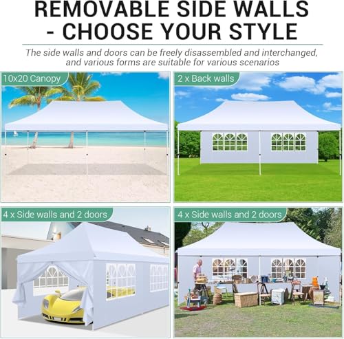 COBIZI 10x20 Pop Up Canopy Party Tent Review: Large Portable Gazebo with Sidewalls image 25