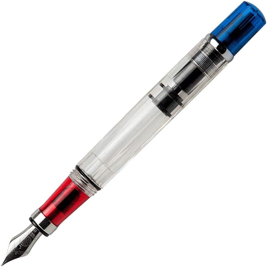 Twsbi Diamond 580 RBT Fountain Pen, Transparent, Blue / Red, M7446070 - EF, Blue/Red