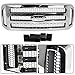 Make Auto Parts Manufacturing Chrome Grille Assembly With Gray Honey Comb Insert For Ford SuperDuty Pickup F-Series F250 F350 F450 F550 2005-2007 (XLT/Lariat OR Amarillo Models) - FO1200456