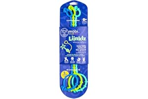 Mobi Liinklz Silicone Tethers for Car Seat & High Chair, Flexible, Soft Toy Straps for Baby, Easy Clean Toy Holder, Secure St