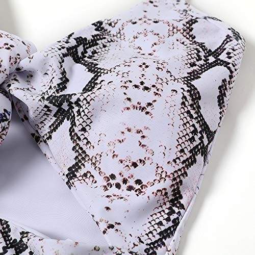 image for MOSHENGQI Women Tie Knot 1 Piece High Waist Bikini Animal Print Sexy B