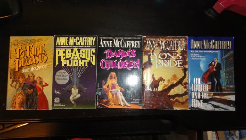 Lot of 5 Anne McCaffrey Books To Ride Pegasus, Pegasus in Flight, Damia's Children, Lyon's Pride, Tower and Hive Paperback Novel Series