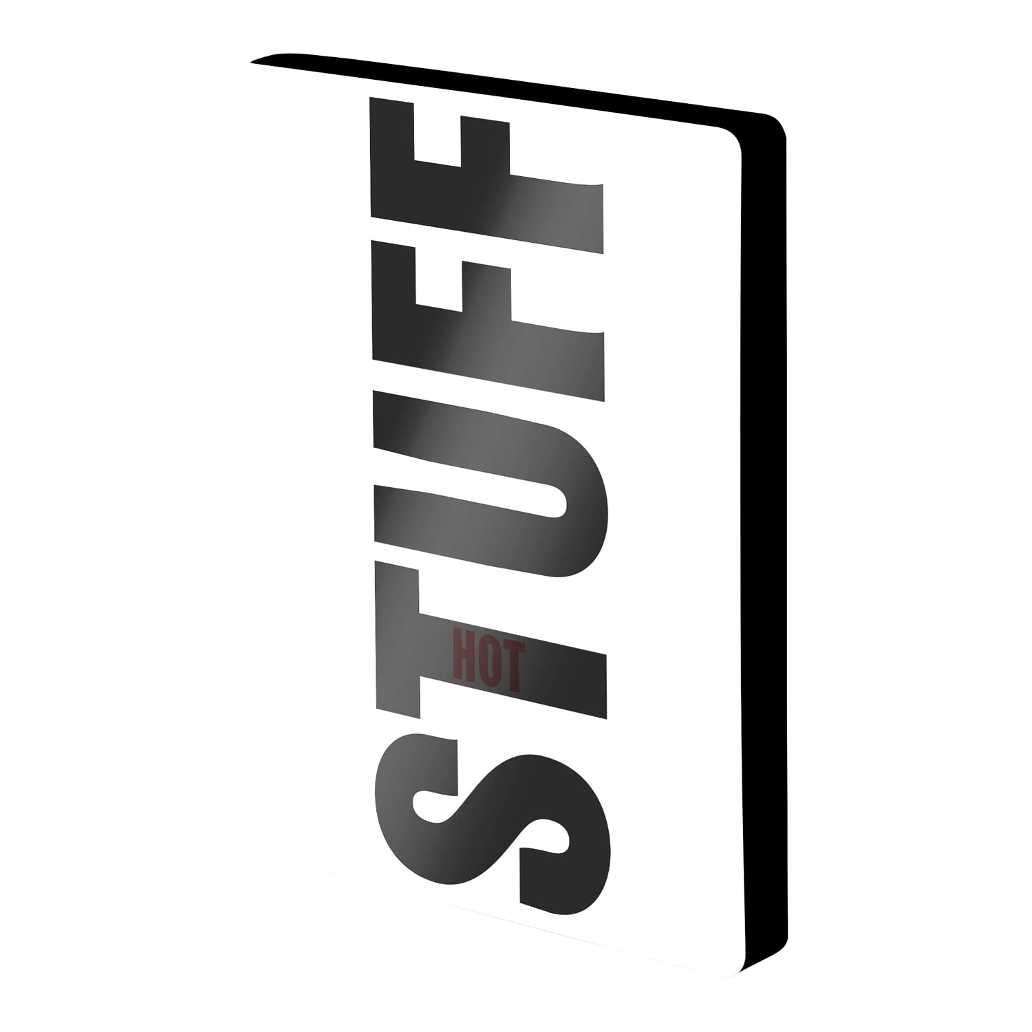 Nuuna Notebook A5+ | Graphic Thermo L - Hot Stuff | Dotted Journal | 3.5 mm Dot Grid | 256 Numbered Pages | 120 g Premium Paper | Leather White | Motif Changes Colour | Thermosensitive