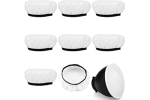 8pcs Light Diffuser, White Soft Light Cover Photography Lamp Diffuser Socks Accessories for Flash & Beauty Dish for 18cm/7in 