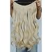 Invisible Wire Hair Extensions Pieces Secret Curly Wavy Hair Extension Synthetic Adjustable Headband for Women Hairpieces (20 Inch (Pack of 1), Beige Blonde Mixed Bleach Blonde)