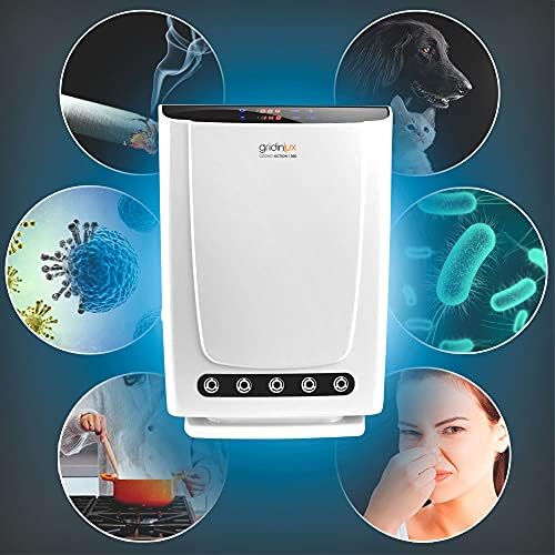 | Generador de Ozono Action 1300 | Purificador de Aire y Agua | Mando a Distancia | Especial Hogar y Espacios Pequeños | Potencia y Duración Personalizables | 14W