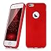 iPhone 6S Plus Case, JDBRUIAN [Fashion Gloss] Shockproof Ultra Slim Fit Silicone iPhone 6 Plus Cover TPU Soft Gel Rubber Cover Shock Resistance Protective Back Bumper for iPhone 6 Plus - Bright Red