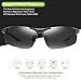 Torege Men's Sports Style Polarized Sunglasses For Cycling Running Fishing Driving Golf Unbreakable Al-Mg Metal Frame Glasses M291 (Black)