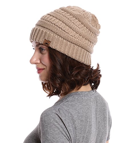 Cable Knit Beanie by Tough Headwear - Thick, Soft & Warm Chunky Beanie Hats for Women & Men - Serious Beanies for Serious Style