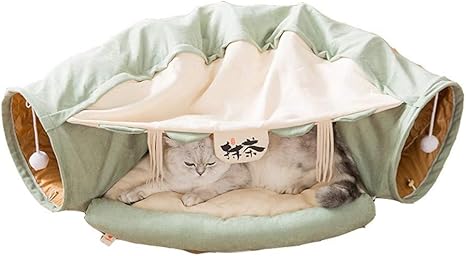 Amazon Com Zxfg Cat Play Tunnel Bed Collapsible Tube Toys For