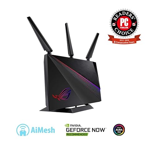 Asus Rog Gt Ac2900 Dual Band Wireless Gigabit Wi Fi Gaming Router Geforce Now Optimization With Triple Level Game Acceleration 4x Lan 1x Usb