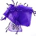Akstore 100PCS 4x6inch (10x15cm) Drawstring Organza Jewelry Favor Pouches Wedding Party Festival Gift Bags Candy Bags (Purple)