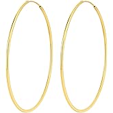 14K Gold Hoop Earrings for Women Stunning Oversized Gold Hoop Chunky Earrings for Women Elegant 60mm