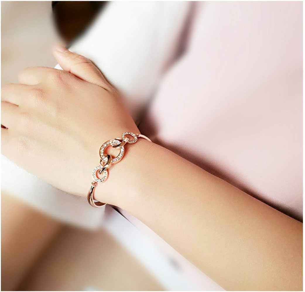YIYIYYA Ladies'Bracelets Fashion Circles Diamonds Sweet Girls Wedding Jewelry Ladies' Jewelry Student Gifts