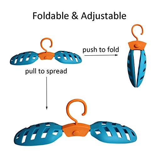 Onefeng Sports Foldable Wet Suit Hanger for Traveling Camping Laundry Hotel Plastic Clothes Wetsuit Hangers (Blue, 1 Pack)