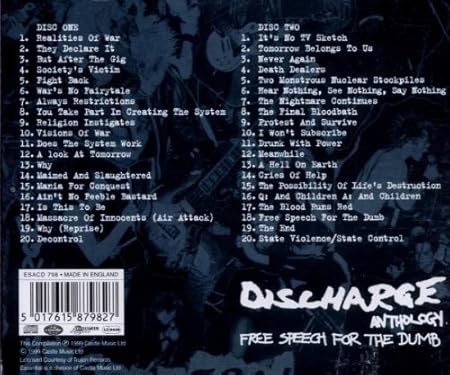 Discharge Free Speech For The Dumb Amazon Com Music