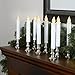 Christmas Window Candles with Silver Holders - 8 Pack, Suction Cups, Remote & Batteries Included, Flickering LED Lights, 4/8 Hour Timer, Flameless Christmas Candles for Holiday Window Décor