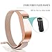 ANCOOL Compatible Fibit Flex Bands Stainless Steel Magnetic Closure Milanese Sports Wristband Compatible Fitbit Flex Tracker(NOT Compatible FELX 2) - Small Rosegold