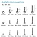Comdox 360-Pack 12 Sizes Phillips Pan Head Machine Screws Bolts Nuts Lock Flat Washers Assortment Kit, Carbon Steel, M3 M4 M5