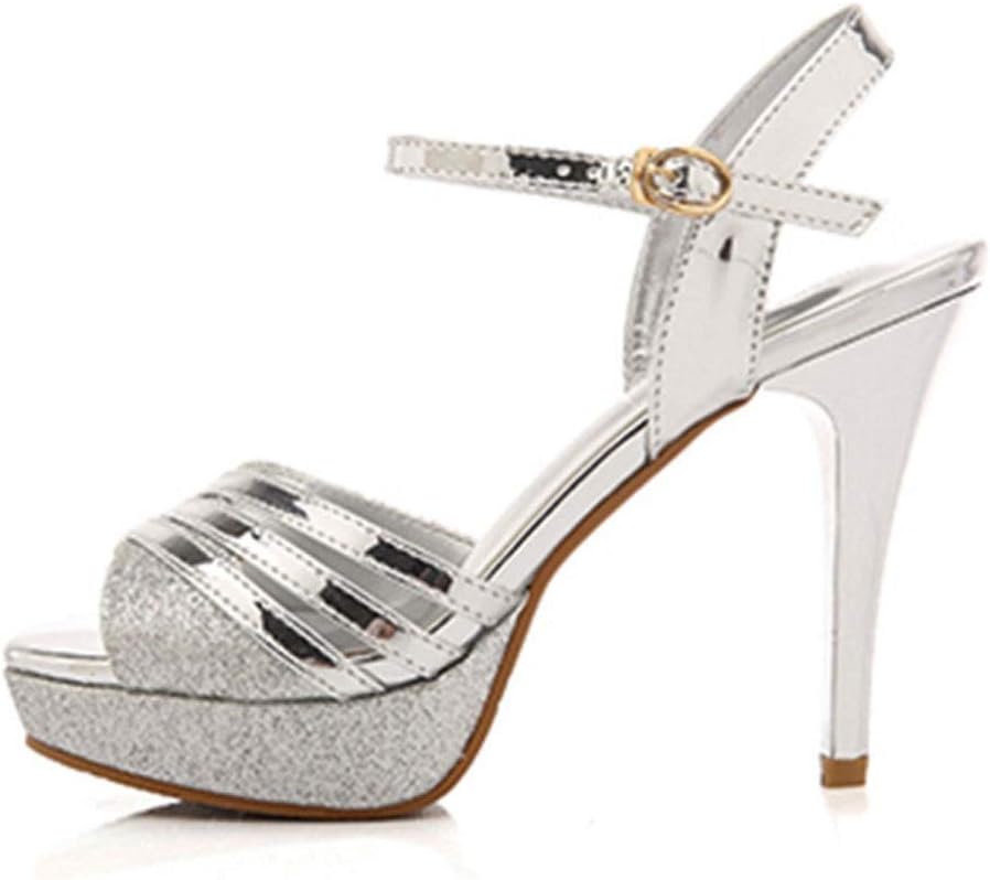 catwalk silver heels