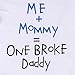Baby Boys Girls Funny Mommy Daddy Bodysuits Toddler Rompers Outfits(3M, blue)
