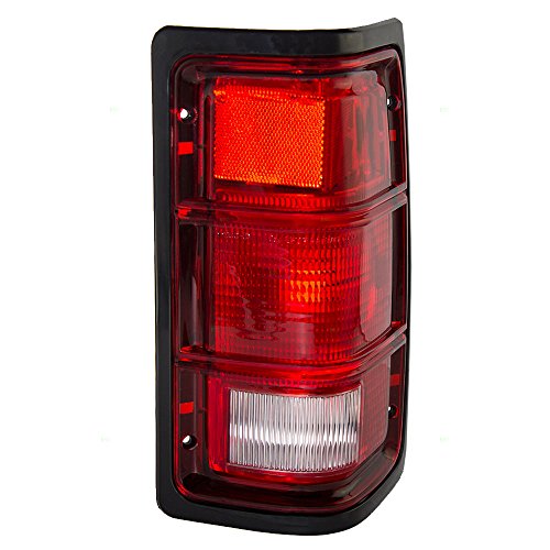 Passengers Taillight Tail Lamp Lens with Black Bezel Replacement for Dodge Pickup Truck SUV 55076438