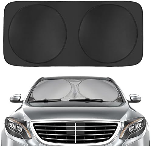Dealpeak Multipurpose Car Sun Shade Auto Snow Cover Folding Windshield Cover Visor Guard Protector Blocked &amp;Reflective UV ,Waterproof, Ice,Frost