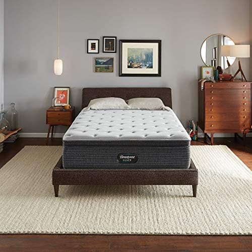 Beautyrest Silver BRS900 15 Inch Plush Pillow Top Mattress, Queen