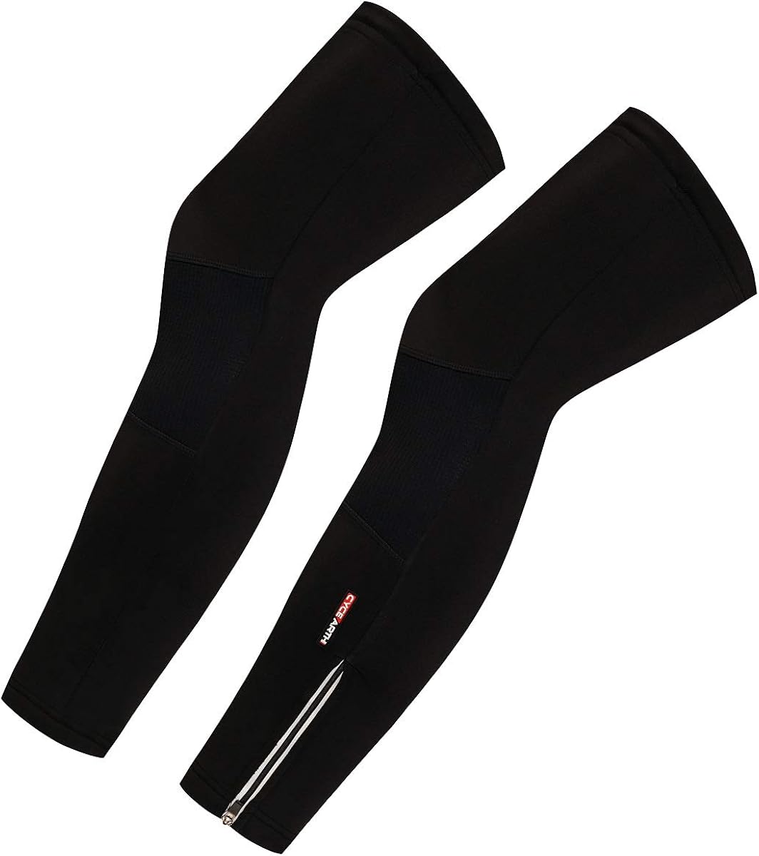 CYCEARTH Men Cycling Winter Thermal Fleece Warm Leg Warmers