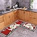 MAXYOYO 2 Pieces Fat Chefs Kitchen Floor Mats Runner Rug Set,Kitchen Area Rug,Entrance Mat (3 Chefs)
