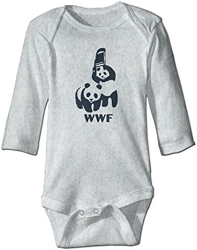 YESOS Long Sleeve Baby Onesies - WWF Panda Bear Wrestling
