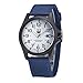 LandFox Watch, Mens Stainless Steel Military Sports Analog Quartz Watch Blue