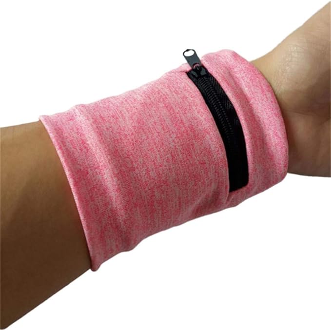 Xvbhaq Handgelenktasche Schwarz - Fitness Armband Mit Reißverschluss